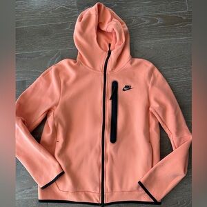 NIKE orange tech fleece full zip M